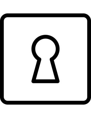 Otel ve güvenlik çizgisi vektör simgesi.