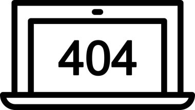 dizüstü bilgisayar düz ikon vektör çizimi