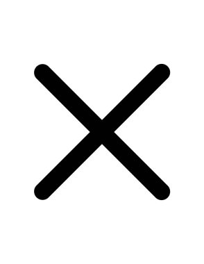 Çapraz çapraz bir simgenin vektör çizimi