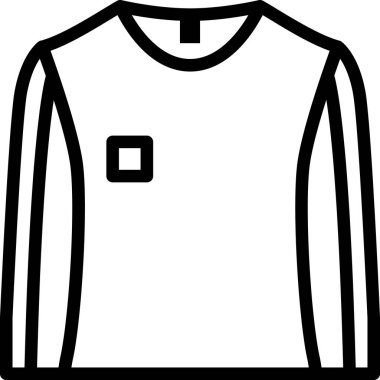 Uzun kollu düz simge vektör çizimi