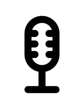 mikrofon simgesi vektör illüstrasyonu