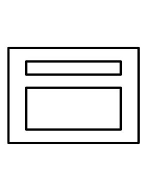 Sunum simgesi vektör illüstrasyonunun şablonu