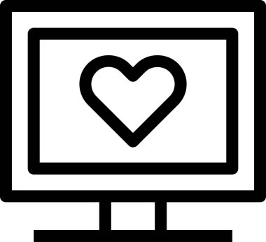 Düz ekran vektör resimlemesini izle