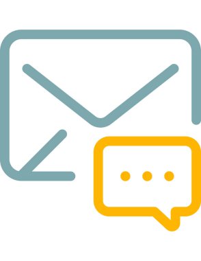 iletişim konsepti düz ikon vektör çizimi