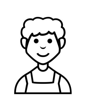 kişi düz ikon vektör illüstrasyonu