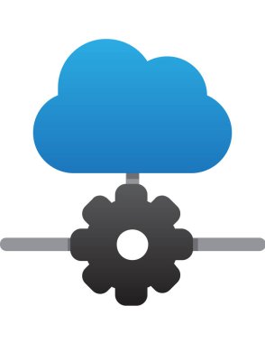 bulut hesaplama simgesi, vektör illüstrasyonu