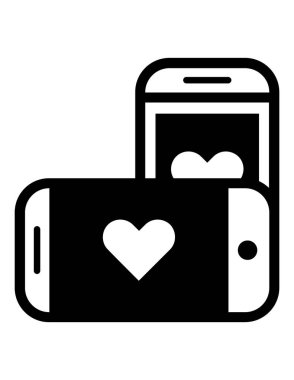 iki akıllı telefon simgesi vektör illüstrasyonu