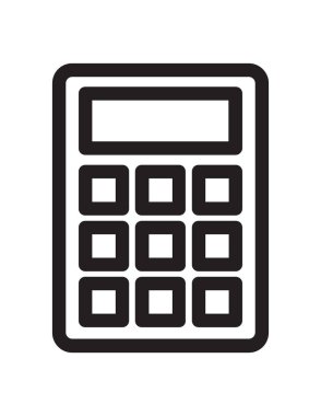 hesap makinesi simgesi vektör illüstrasyonu