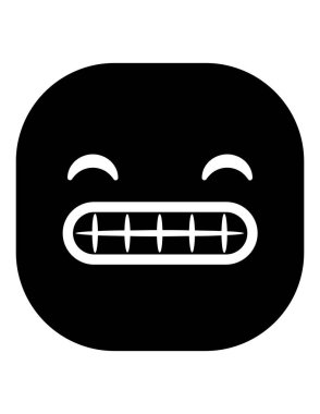 emoji düz ikon vektör çizimi