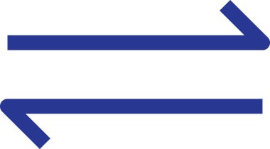 bir paket mavi ve sarı vektör simgesi.