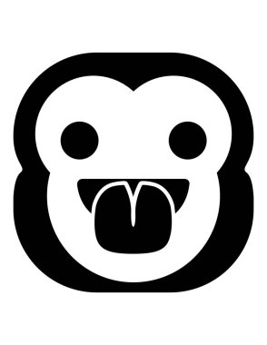 maymun ikon vektör illüstrasyonu