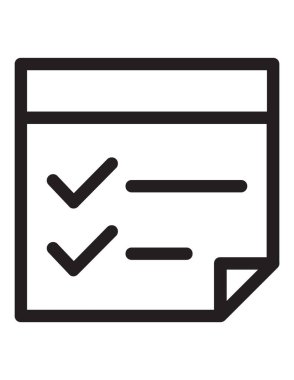 kontrol listesi satır vektör simgesi