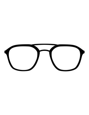 gözlük yassı ikon vektör çizimi