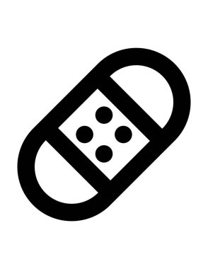 İzole edilmiş tek tıbbi simgenin vektör çizimi