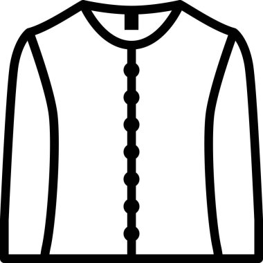 Uzun kollu düz simge vektör çizimi