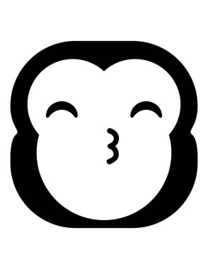 maymun ikon vektör illüstrasyonu