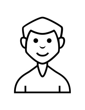 kişi düz ikon vektör illüstrasyonu