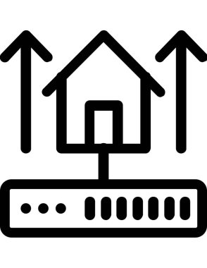 sunucu düz ikon vektör çizimi