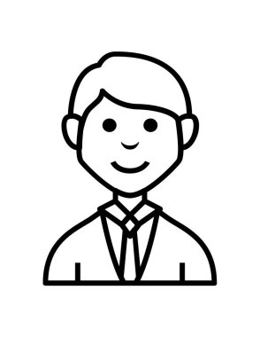 kişi düz ikon vektör illüstrasyonu