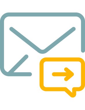 iletişim konsepti düz ikon vektör çizimi