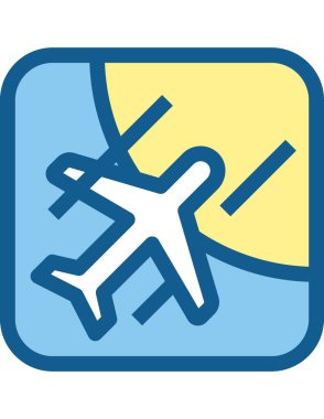 seyahat ve turizm renkli vektör simgesi.