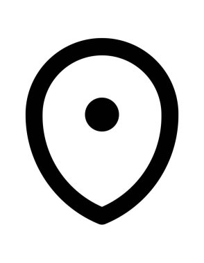 konum haritası düz ikon vektör çizimi