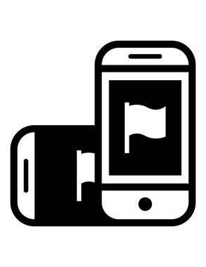 iki akıllı telefon simgesi vektör illüstrasyonu