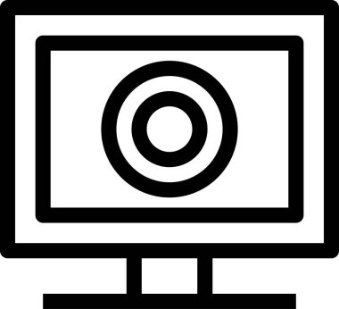 Düz ekran vektör resimlemesini izle