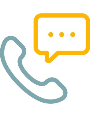 iletişim konsepti düz ikon vektör çizimi