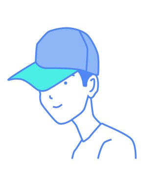 Man avatar simgesi vektör illüstrasyonu