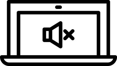 dizüstü bilgisayar düz ikon vektör çizimi