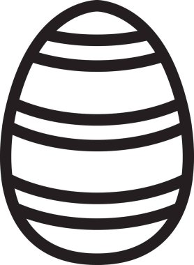 Paskalya yassı ikon vektör çizimi