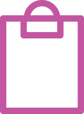 alışveriş poşeti vektör simgesi