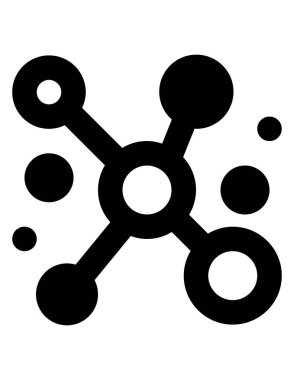 Sosyal ağ vektör simgesi. biçim çift renkli düz sembol, yoğun kırmızı ve siyah renkler, yuvarlak açılar,