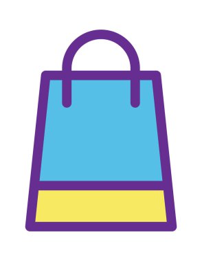 çevrimiçi alışveriş düz simgesi vektör illüstrasyonu