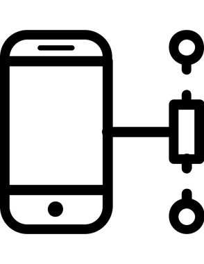 sunucu düz ikon vektör çizimi