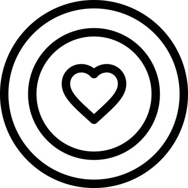 kalp vektör çizgisi simgesi