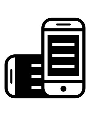 iki akıllı telefon simgesi vektör illüstrasyonu