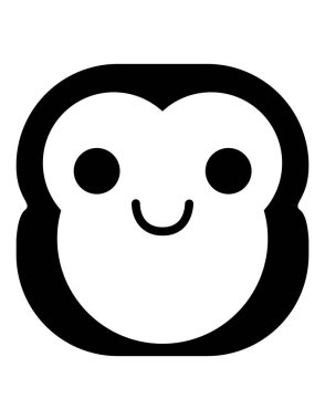maymun ikon vektör illüstrasyonu
