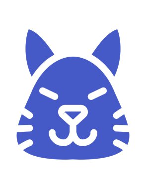 hayvan yassı ikon vektör illüstrasyonu