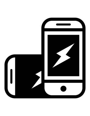 iki akıllı telefon simgesi vektör illüstrasyonu