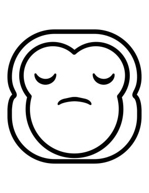 maymun ikon vektör illüstrasyonu