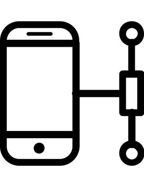 sunucu düz ikon vektör çizimi