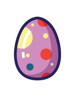 Paskalya yassı ikon vektör çizimi