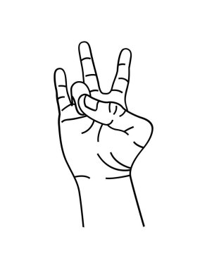 El hareketi simgesi vektör illüstrasyon grafik tasarımı