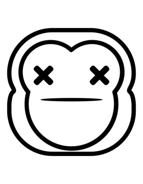 maymun ikon vektör illüstrasyonu