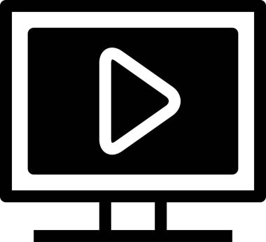 Düz ekran vektör resimlemesini izle