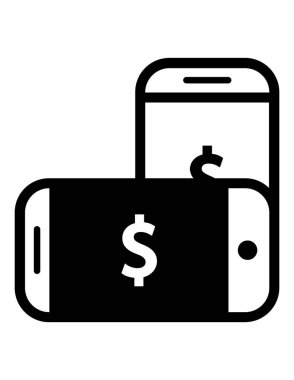 iki akıllı telefon simgesi vektör illüstrasyonu