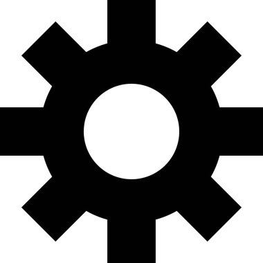 dişli düz vektör simgesi