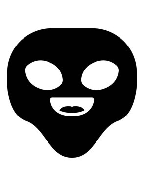 Uzaylı simgesi vektör illüstrasyonu